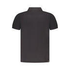 Black Cotton Men Polo