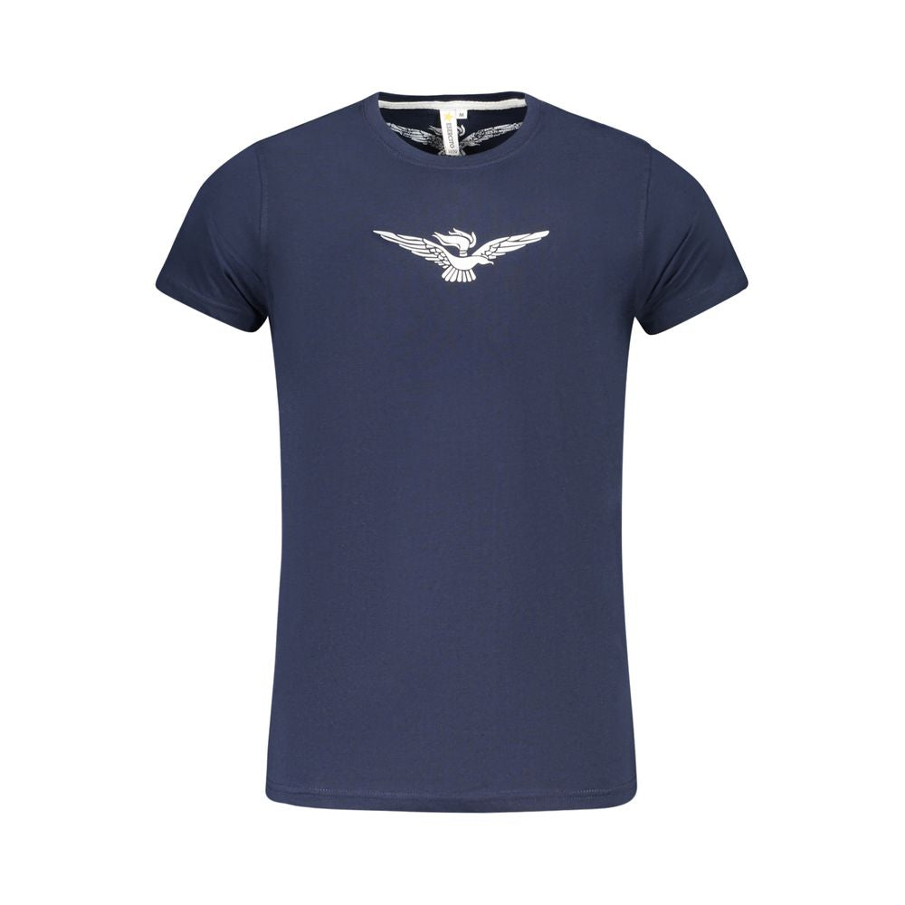 Blue Cotton Men's T-Shirt