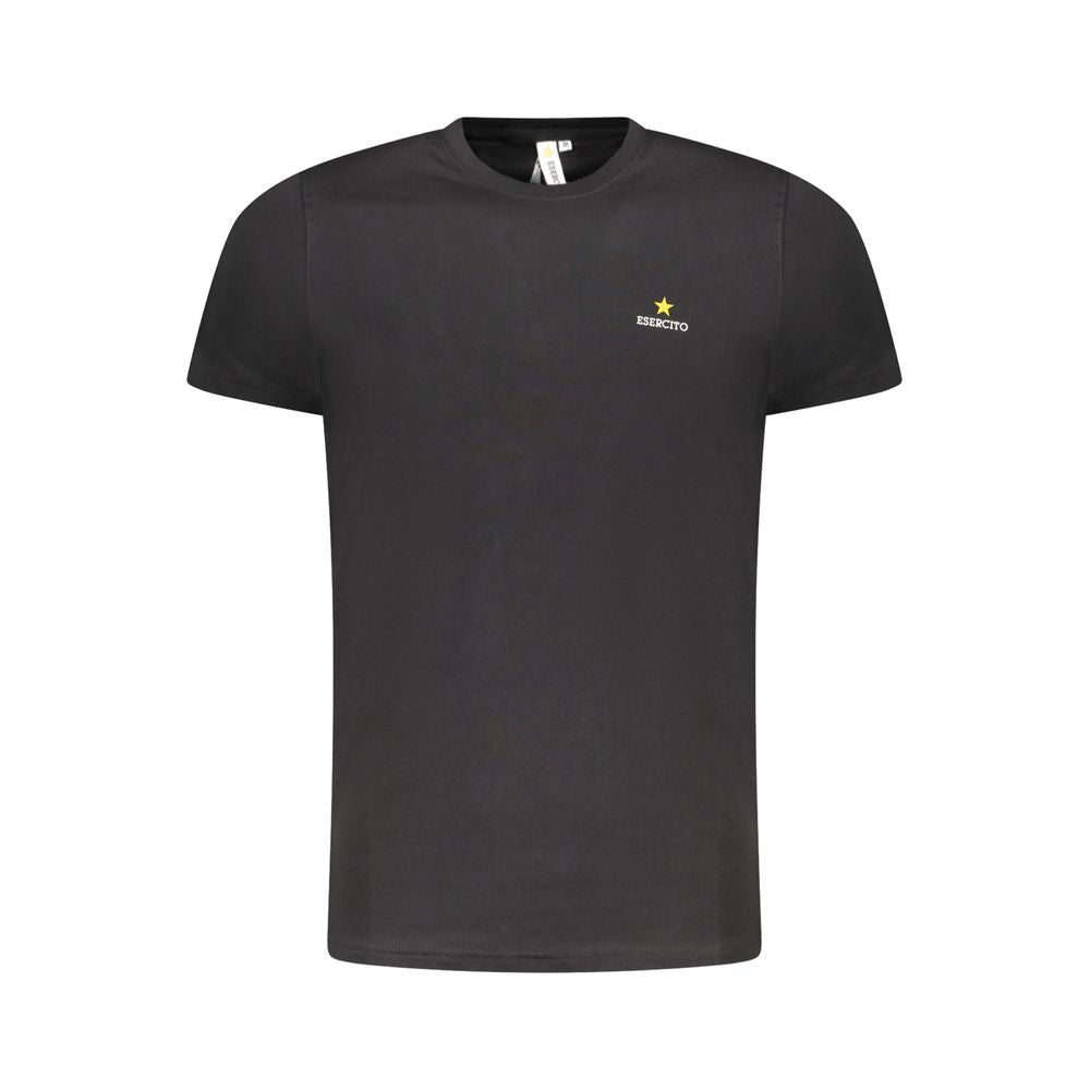 Black Cotton Men T-Shirt
