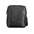 Black Polyurethane Men Shoulder Bag