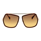 Brown Metal Sunglasses