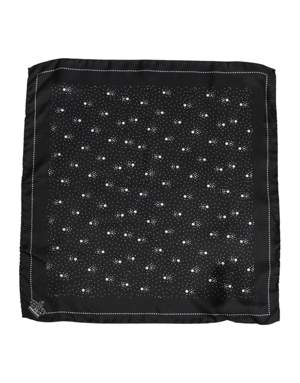 Black White Printed Square Men Foulard Scarf