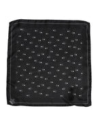 Black White Printed Square Men Foulard Scarf