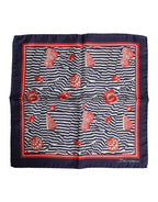 Multicolor Seashells Square Men Foulard Scarf