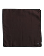 Brown DG Crown Silk Square Men Foulard Scarf