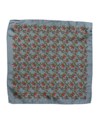 Gray Chilis Silk Square Men Foulard Scarf