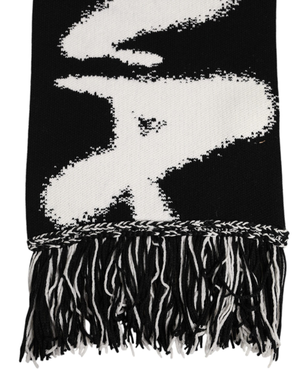 Black Logo Neck Warmer Wrap Men Shawl Scarf