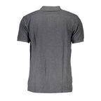 Grigio Polyester Men Polo