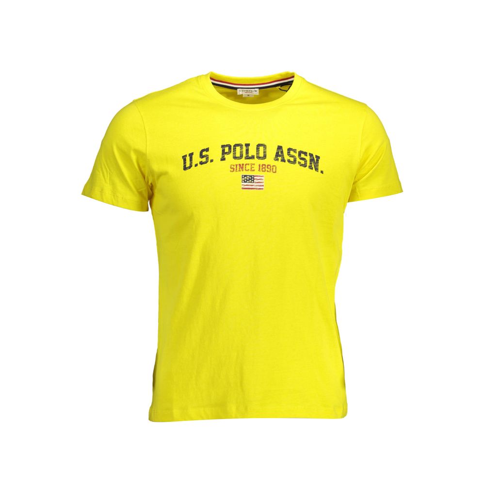 Yellow Cotton Mens T-Shirt