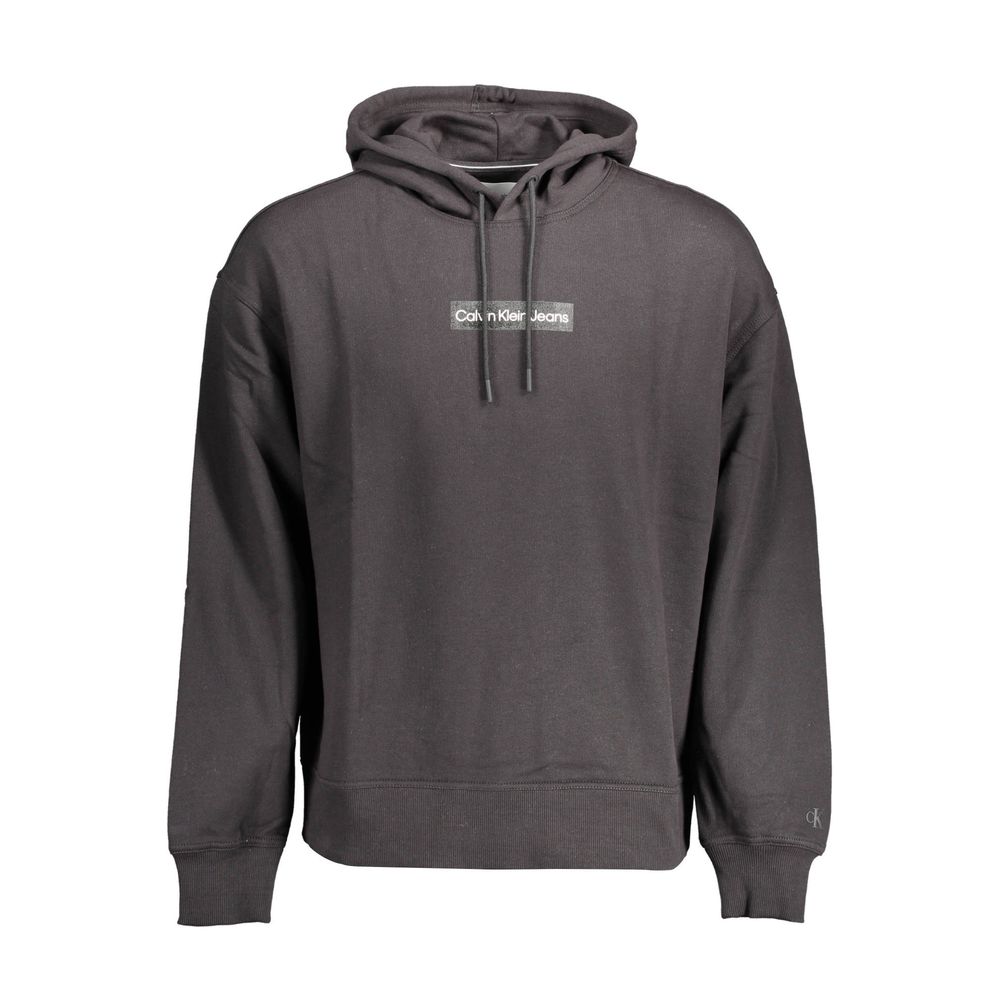 Black Cotton Men's Hoodie