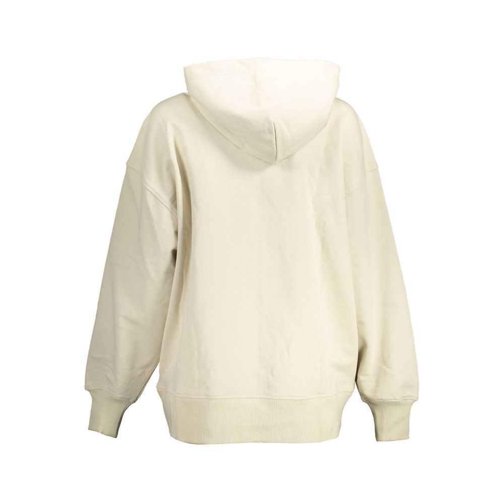 Beige Cotton Women Sweatshirt