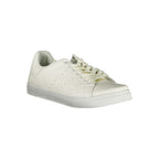 White Polyurethane Men Sneaker