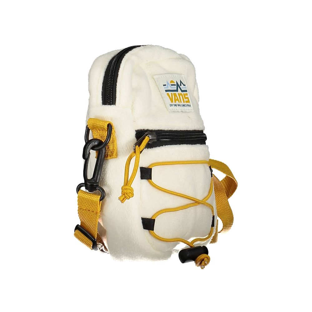 White Polyester Men's Shoulder Bag