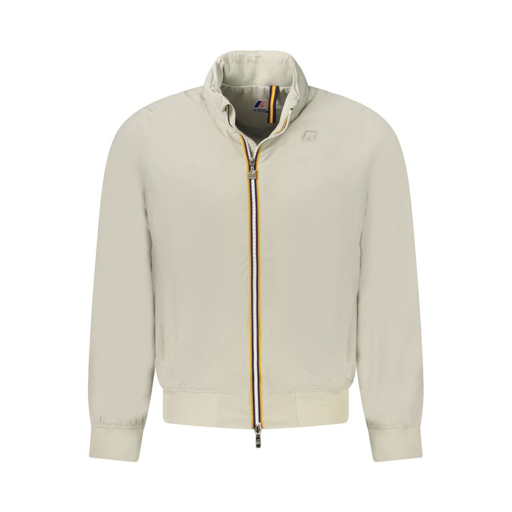 Beige Nylon Jackets & Coat