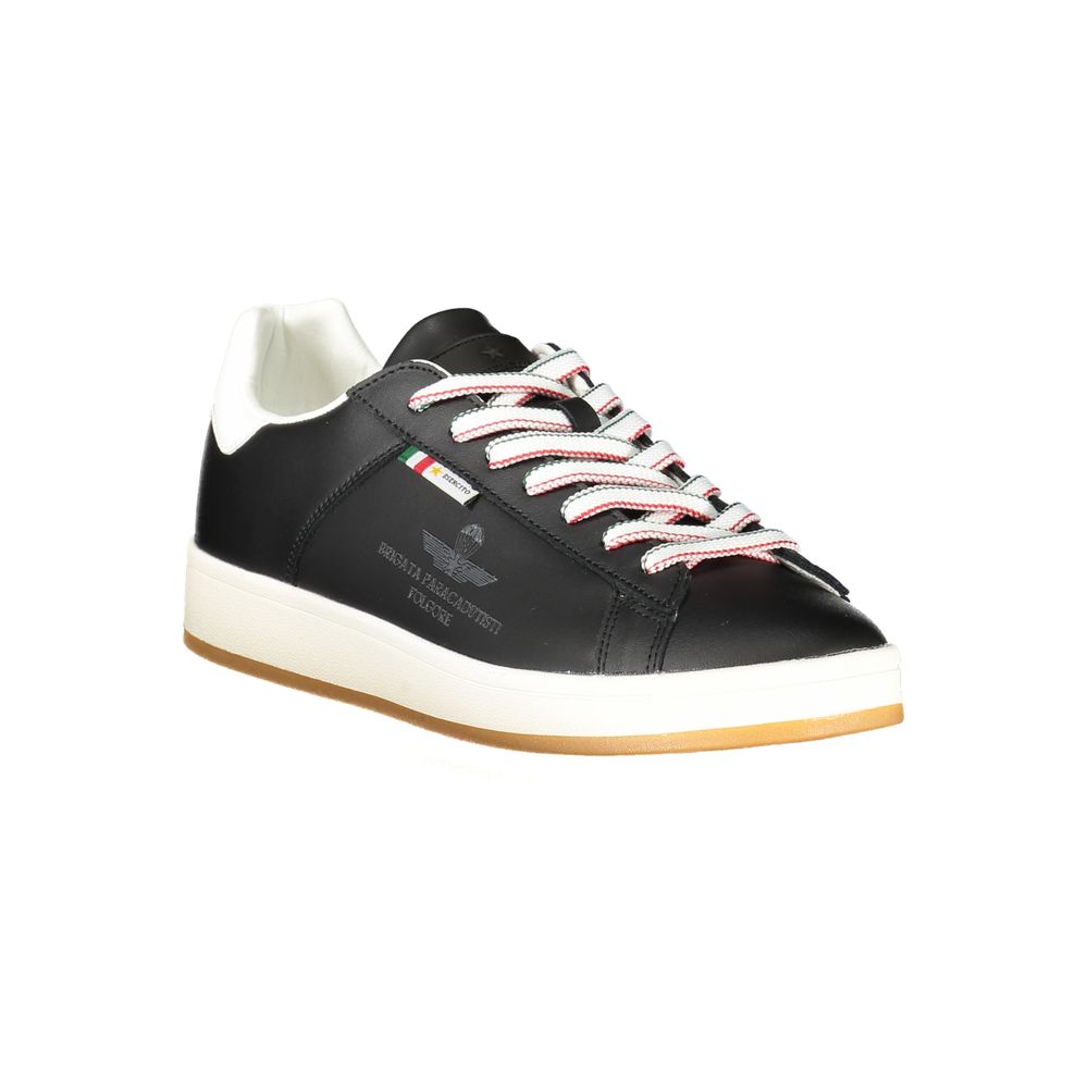 Black Polyurethane Men's Sneaker