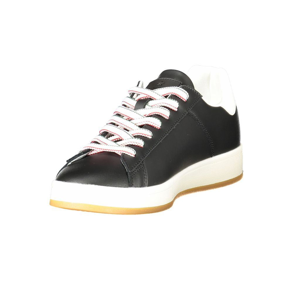 Black Polyurethane Men's Sneaker