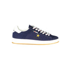Blue Polyurethane Men Sneaker