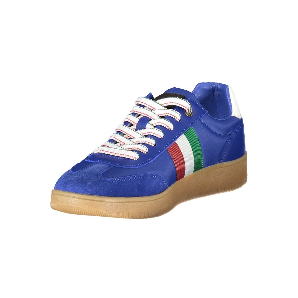 Blu Polyurethane Men Sneaker