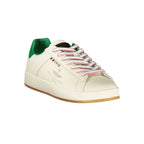White Polyurethane Men Sneaker