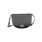 Black Polyurethane Women Shoulder Bag