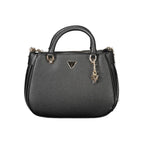 Black Polyurethane Women Handbag
