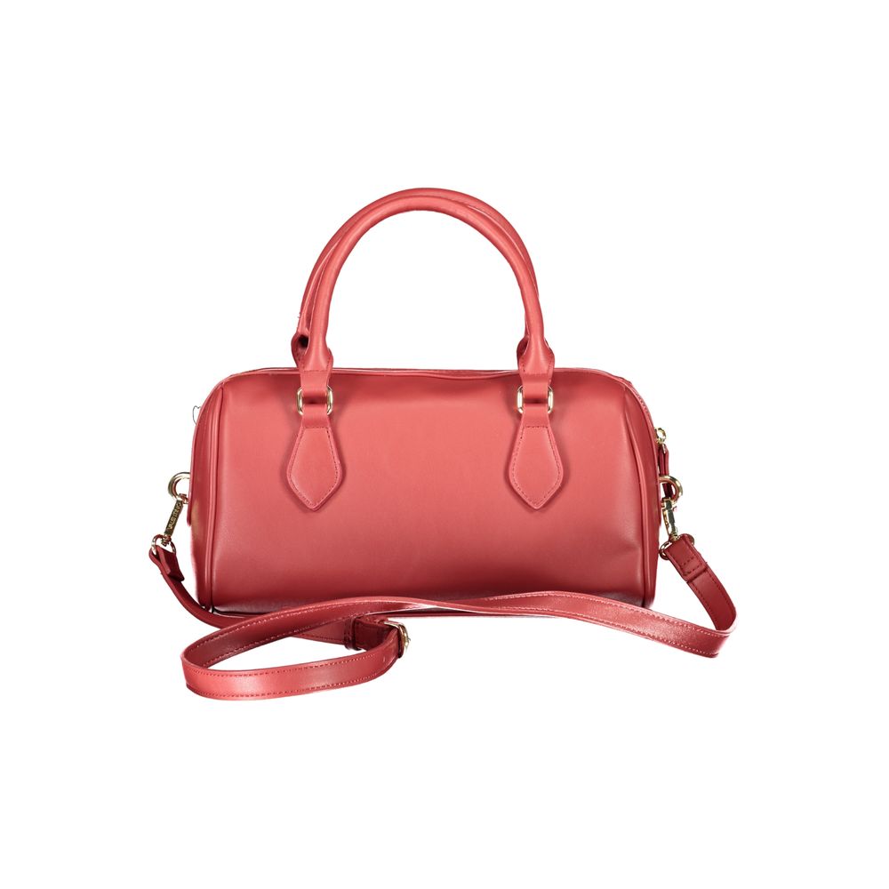 Rosso Polyurethane Women Handbag