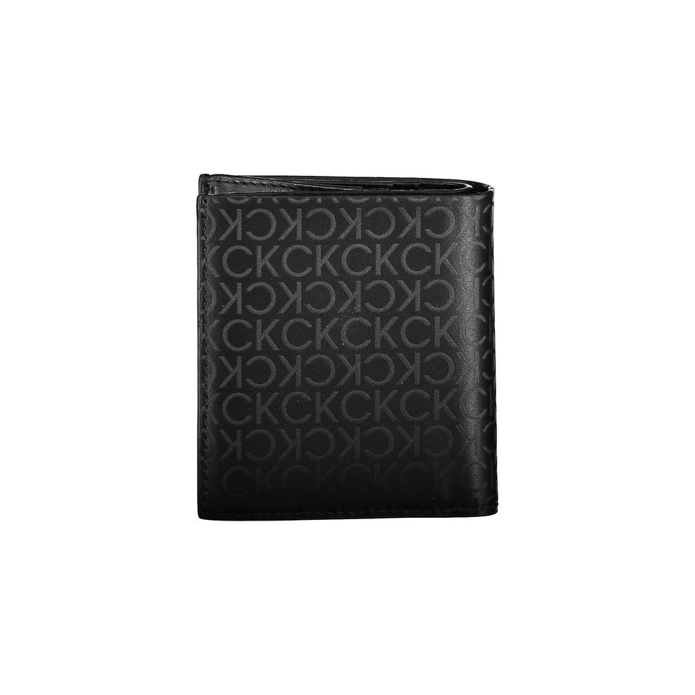 Black Polyurethane Men Wallet