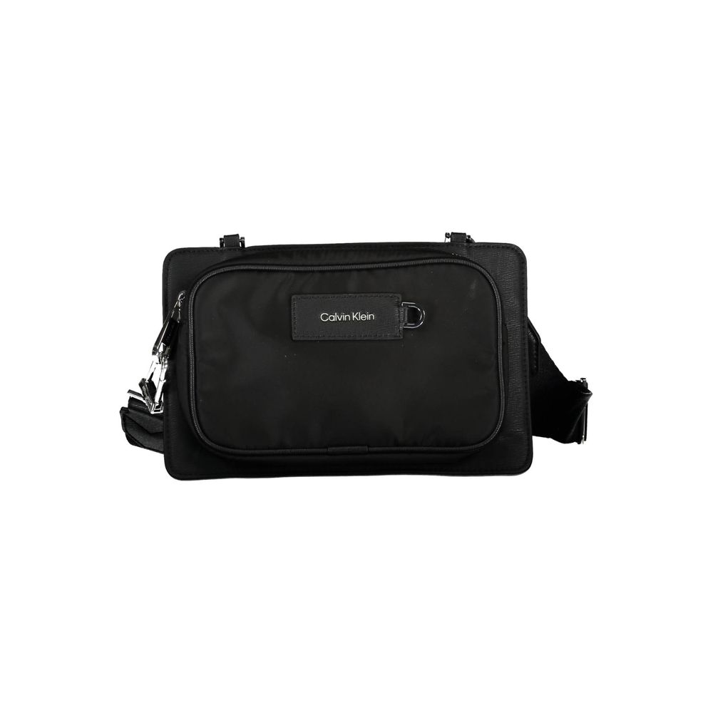 Black Polyester Men's Shoulder Bag