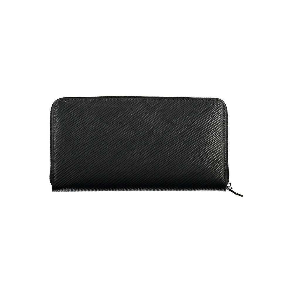 Black Polyurethane Women Wallet