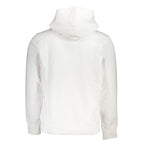 White Cotton Men Sweater with Hood