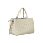 White Polyurethane Women Handbag