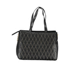 Black Polyurethane Women Handbag
