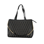 Black Polyurethane Women Handbag