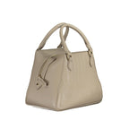 Beige Polyurethane Women Handbag