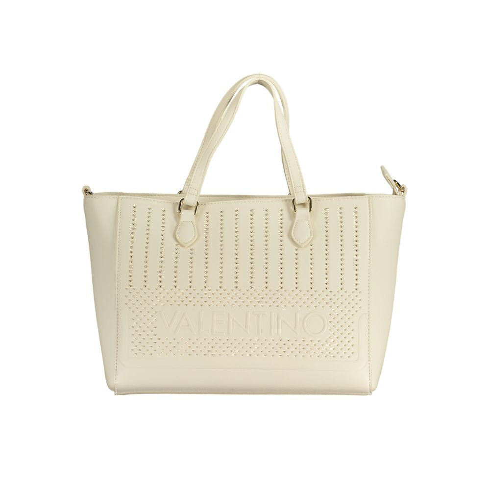 White Polyurethane Women Handbag