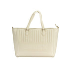 White Polyurethane Women Handbag