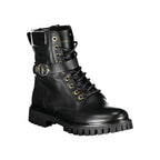 Black Polyurethane Women Stivaletto