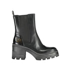 Black Polyurethane Women Stivaletto