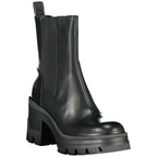 Black Polyurethane Women Stivaletto