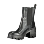 Black Polyurethane Women Stivaletto