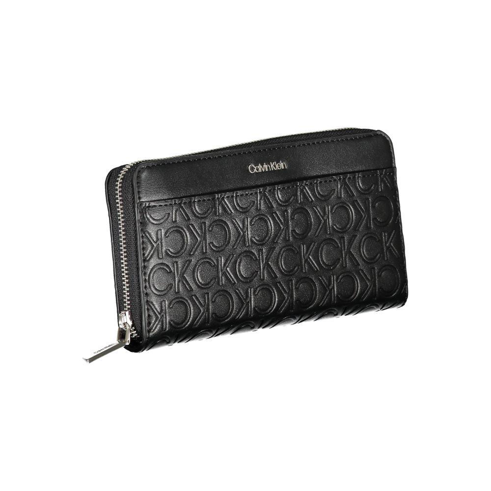Black Polyurethane Women Wallet