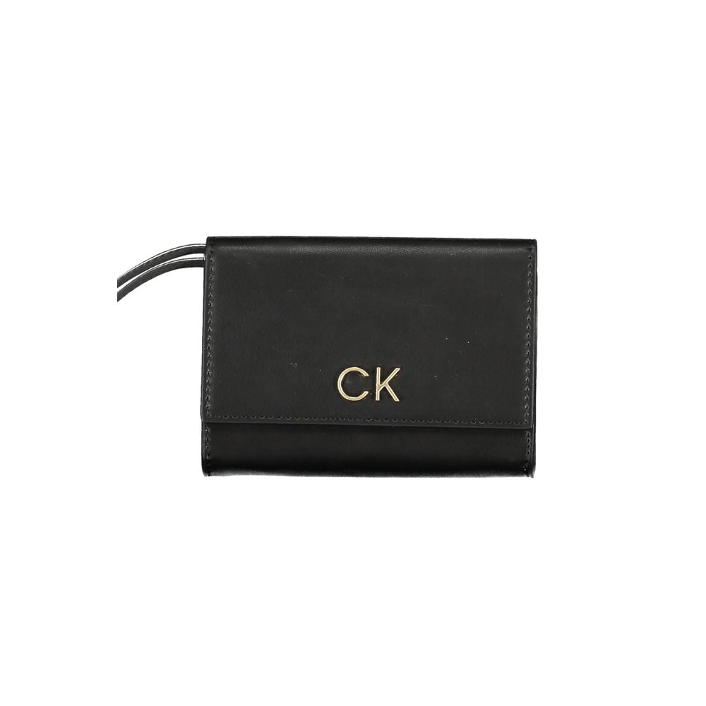 Black Polyester Women Wallet