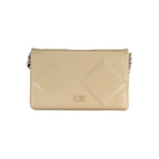 Beige Polyester Women Shoulder Bag