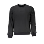 Black Polyester Men Sweatshirt