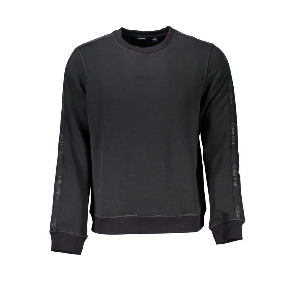 Black Polyester Men Sweatshirt
