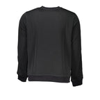 Black Polyester Men Sweatshirt