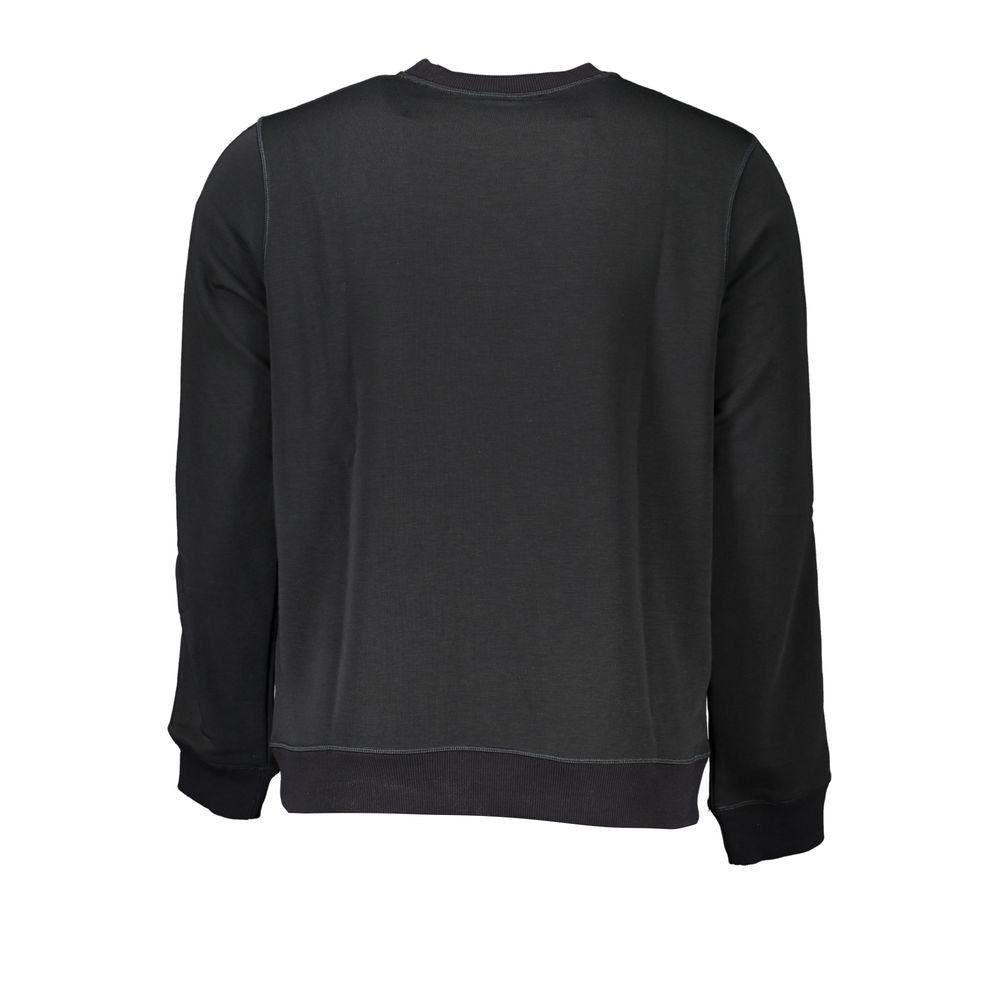 Black Polyester Men Sweatshirt
