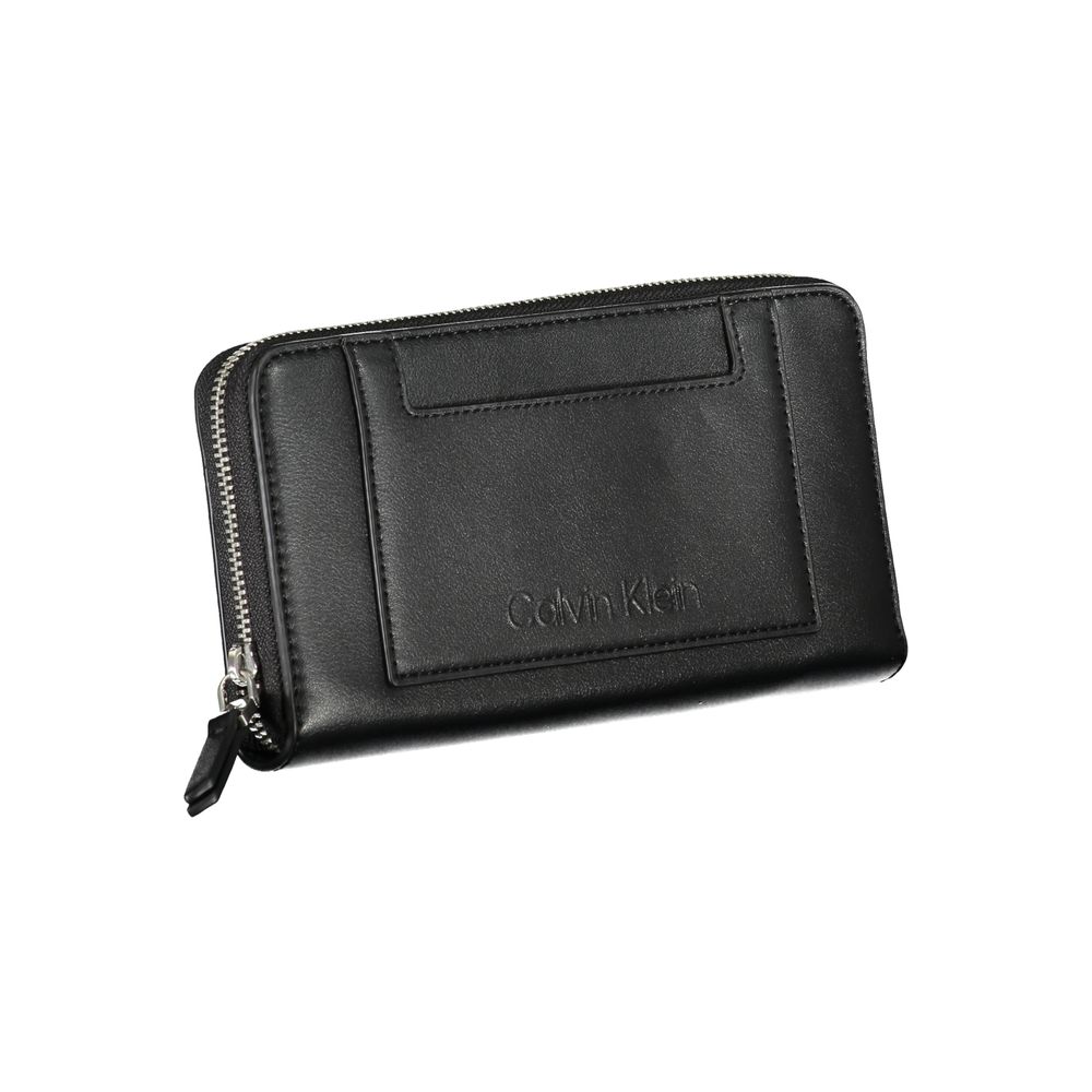 Black Polyester Women Wallet