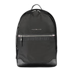 Black Polyester Men Backpack