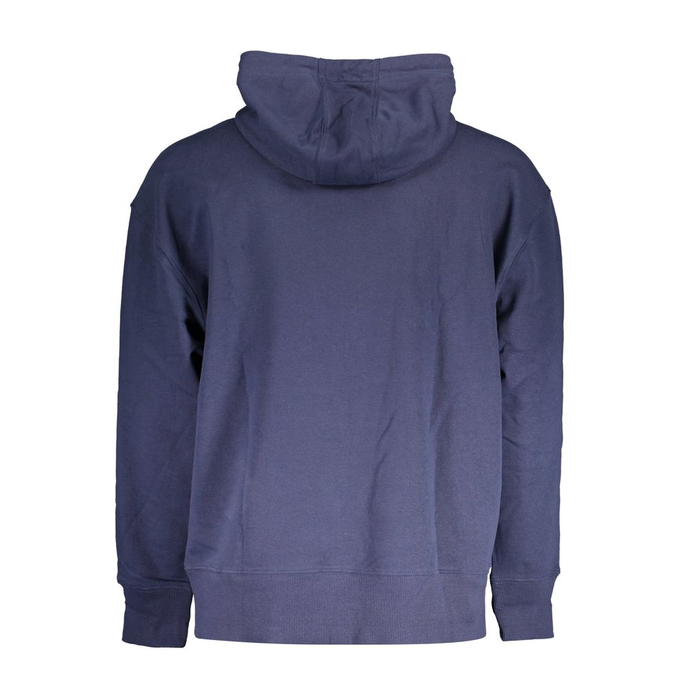 Blue Cotton Men's Hoodie Sweatshirt
